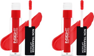 Insight Non Transfer Waterproof Liquid Lip Color (LG40-09) (Pack Of 2)(Sunset Red, 4)