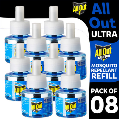 All Out Mosquito Repellant Refill 45 ml Mosquito Vaporiser Refill(8 x 45 ml)