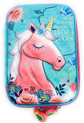 Cyrus Good Quality Multipurpose Zipper Stylish Unicorn Print Pen & Pencil Pouch Case Cosmetic Bag