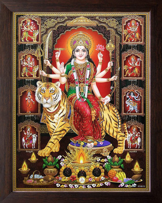 DARVIN DURGA MAA NAV ROOP PHOTO FRAME | DURGA MAA PHOTO FRAME | DURGA MAA PAINTING | DURGA MAA PHOTO FRAME FOR POOJAN | DURGA MAA 9 ROOP PHOTO FRAME FOR NAVRATRI POOJAN Religious Frame DARVIN DURGA MAA NAV ROOP PHOTO FRAME | DURGA MAA PHOTO FRAME | DURGA MAA PAINTING | DURGA MAA PHOTO FRAME FOR POOJAN | DURGA MAA 9 ROOP PHOTO FRAME FOR NAVRATRI POOJAN Religious Frame