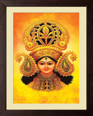 DARVIN DURGA MAA PHOTO FRAME | DURGA MAA PAINTING | DURGA MAA PHOTO FRAME FOR POOJAN Religious Frame