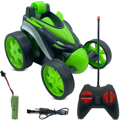 SNM97 Stunt Car with Remote Control Battery and Charger Boys Toys Kids_21(Green)