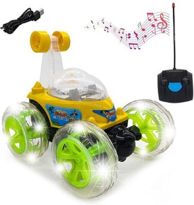 Mahi Zone Rechargeable Remote Control Twisting Stunt Car with 360 Degrees Rotation N35(Multicolor)
