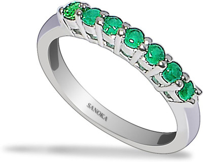 Sanoka Sterling Silver Onyx Silver Plated Ring