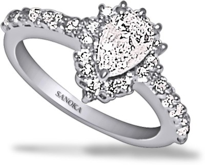 Sanoka Sterling Silver Zircon Silver Plated Ring