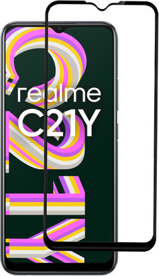 XRENGTH Edge To Edge Tempered Glass for ; realme C21Y, realme C11 2021(Pack of 1)