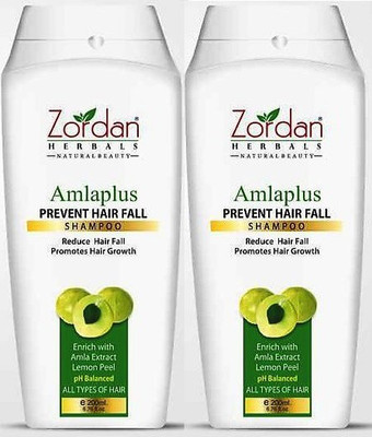 ZORDAN AMLAPLUS PREVENT HAIR FALL SHAMPOO - (Pack of 2, 400ml)(400 ml)