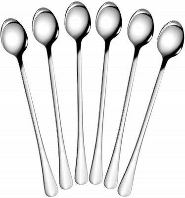 T-KA108 6 Pics Long Handle Spoon Code.20 Stainless Steel Ice-cream Spoon Set(Pack of 6)