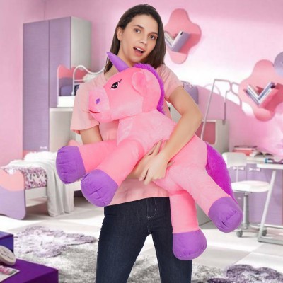 Wrodss Big Size Funny Unicorn Stuffed Animal Plush Toy, 100CM, Pink  - 100 cm(Pink)