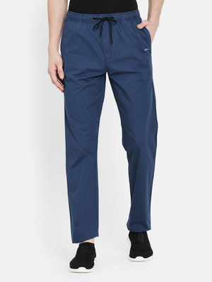 Octave Solid Men Blue Track Pants
