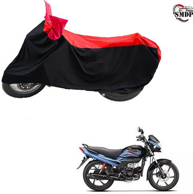 SMDP Two Wheeler Cover for Hero(Passion Plus, Red, Black)