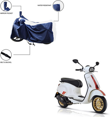 Trader's Stop Two Wheeler Cover for Vespa(White)