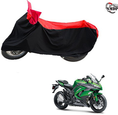 SMDP Two Wheeler Cover for Kawasaki(Ninja 1000, Red, Black)