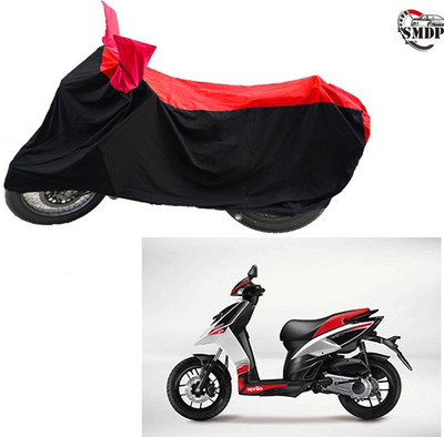 SMDP Two Wheeler Cover for Aprilia(SR 125, Red, Black)