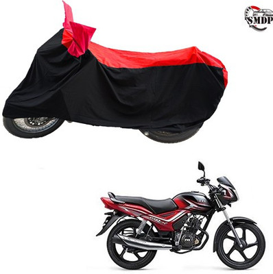 SMDP Two Wheeler Cover for TVS(Star City, Red, Black)