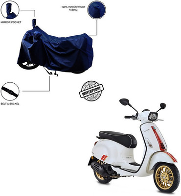 OMP Traders Waterproof Two Wheeler Cover for Vespa(Blue)