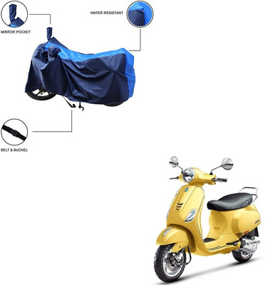 Pop Shade Two Wheeler Cover for Vespa(Vespa VXL 125, Blue)