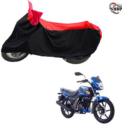 SMDP Two Wheeler Cover for TVS(Flame SR125, Red, Black)