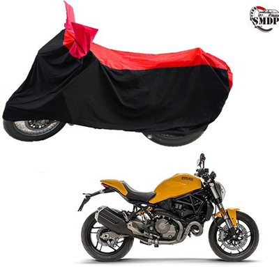 SMDP Two Wheeler Cover for Ducati(Monster 821, Red, Black)