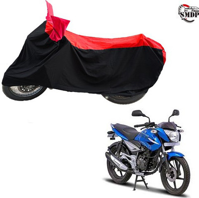 SMDP Two Wheeler Cover for Bajaj(XCD 125cc, Red, Black)