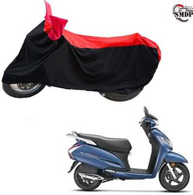 SMDP Two Wheeler Cover for Honda(Activa, Red, Black)