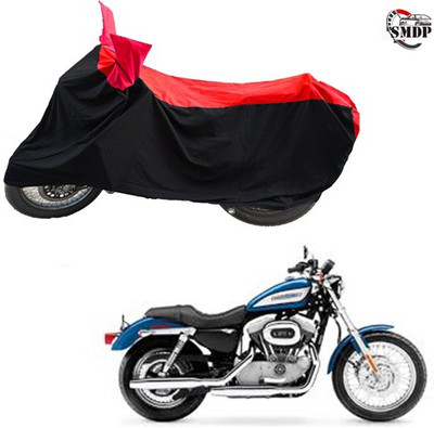 SMDP Two Wheeler Cover for Harley Davidson(XL 883, Red, Black)