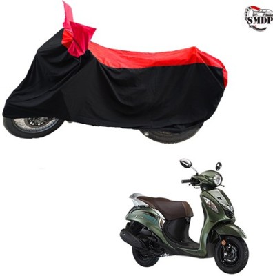 SMDP Two Wheeler Cover for Yamaha(Fascino, Red, Black)