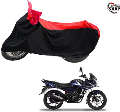 SMDP Two Wheeler Cover for Bajaj(Discover 150 f, Red, Black)