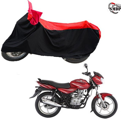 SMDP Two Wheeler Cover for Bajaj(Discover 125 DTS-i, Red, Black)