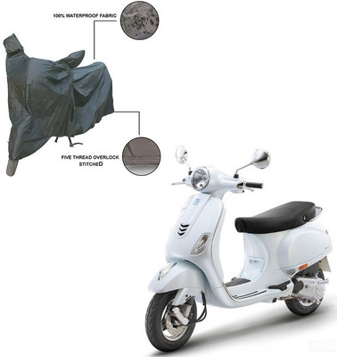Pop Shade Two Wheeler Cover for Vespa(Vespa LX 125, Grey)