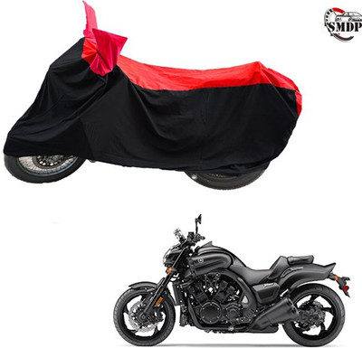 SMDP Two Wheeler Cover for Yamaha(VMAX, Red, Black)