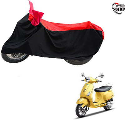 SMDP Two Wheeler Cover for Piaggio(Vespa SXL, Red, Black)