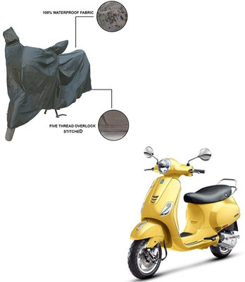 Trader's Stop Two Wheeler Cover for Vespa(Vespa VXL 125, Grey)