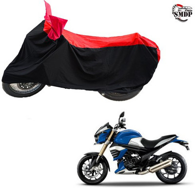 SMDP Two Wheeler Cover for Mahindra(MOJO XT 300, Red, Black)