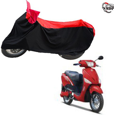 SMDP Two Wheeler Cover for Hero(E Scoot, Red, Black)