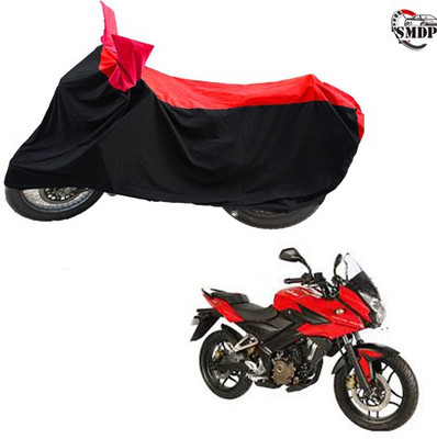 SMDP Two Wheeler Cover for Bajaj(Pulsar AS 150, Red, Black)