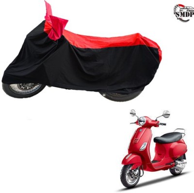 SMDP Two Wheeler Cover for Piaggio(Vespa VXL, Red, Black)