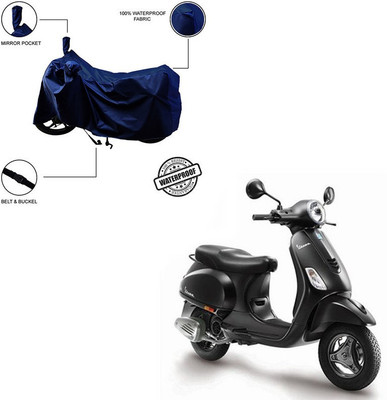 Trader's Stop Waterproof Two Wheeler Cover for Vespa(Blue)