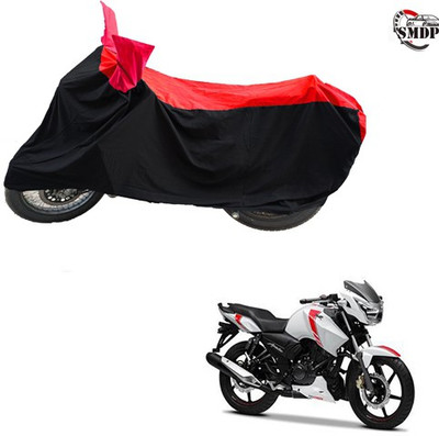 SMDP Two Wheeler Cover for TVS(Apache RTR 160, Red, Black)