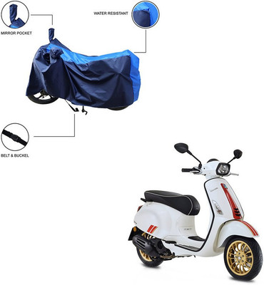 Trader's Stop Two Wheeler Cover for Vespa(Blue)
