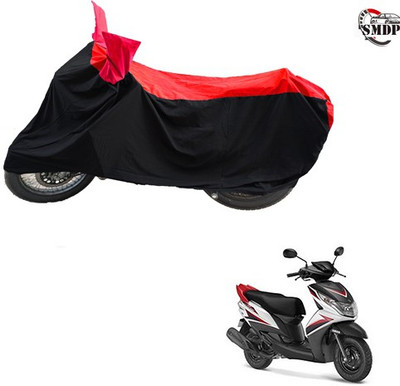 SMDP Two Wheeler Cover for Yamaha(Ray Z, Red, Black)
