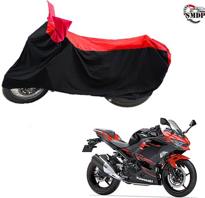 SMDP Two Wheeler Cover for Kawasaki(Ninja 250, Red, Black)