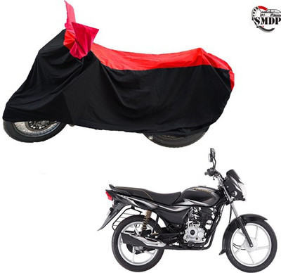 SMDP Two Wheeler Cover for Bajaj(Platina 100 DTS-i, Red, Black)