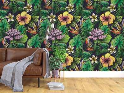 infinity interiors Floral & Botanical Multicolor Wallpaper(228 cm x 40 cm)