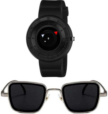 blutech BLT - 133, BLACK Combo of Unique Pointers Watch + Kabir Singh Sunglass watch for boys Analog Watch - For Men blutech BLT - 133, BLACK Combo of Unique Pointers Watch + Kabir Singh Sunglass watch for boys Analog Watch - For Men
