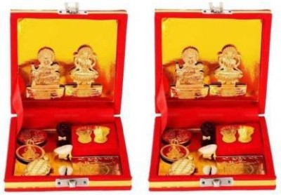 Cyan spritual Laxmi Ganesh Shri dhan laxmi kuber bhandari yantra (gift box set of 2) Brass Yantra (Pack of 2) Brass Yantra (Pack of 2) Brass Yantra(Pack of 2)