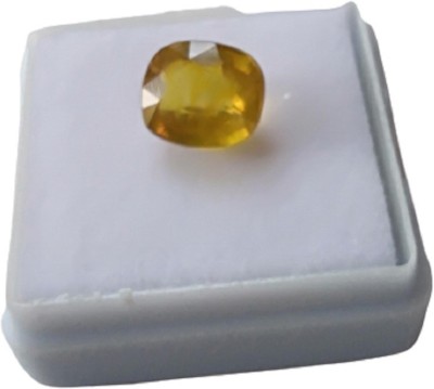 Aanya Jewels 7.25 Ratti Bangkok Yellow Sapphire (Pukhraj Stone) Original Certified Natural Gemstone Rashi Ratan With Lab Testing (card) Certificate Stone Anklet