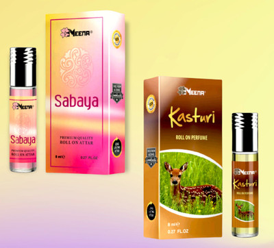 MEENA SABAYA & KASTURI COMBO(PACK OF 2) Floral Attar(Floral, Mogra)