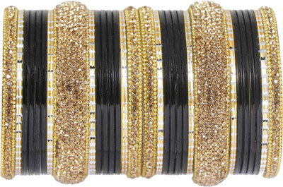 ZULKA Metal Zircon Bangle Set(Pack of 30)