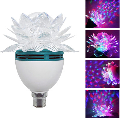 FITUP 5 W Basic Round 2 Pin, Plug & Play LED Bulb(Multicolor)